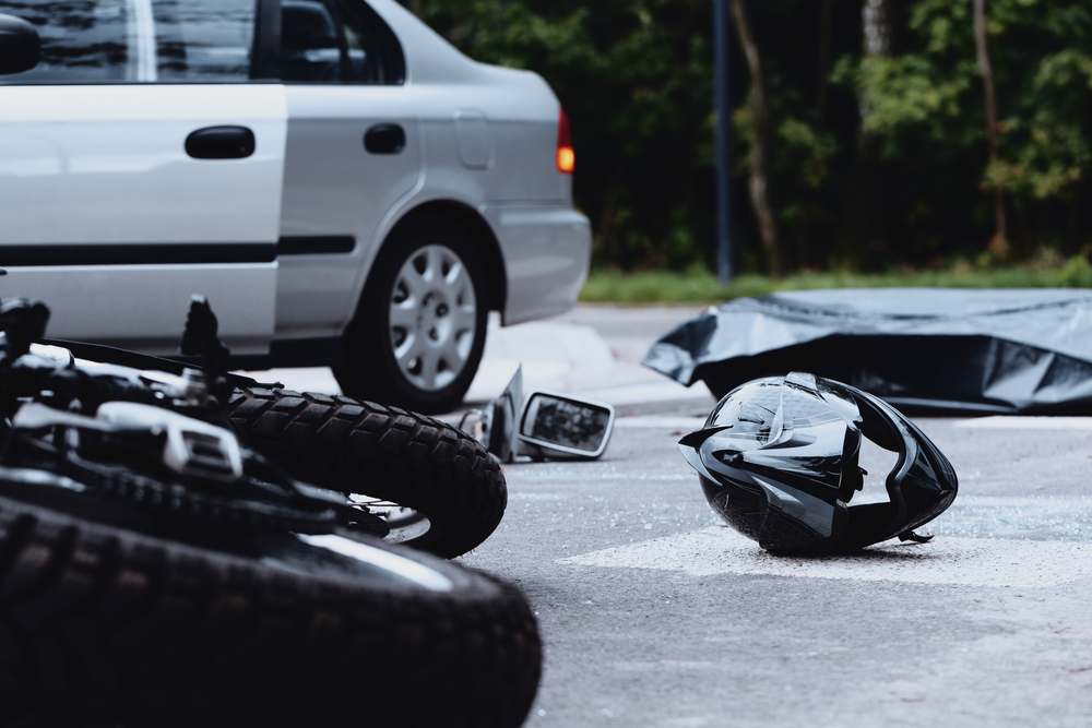 Common Car Accident Claim Misconceptions - Motorcycle helmet on the street